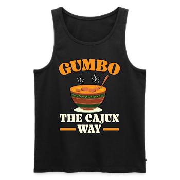 Gumbo Lovers Foodie Louisiane Manger Cuisine Cajun - Débardeur bio Premium Homme - noir - Devant - Michal (187cm)