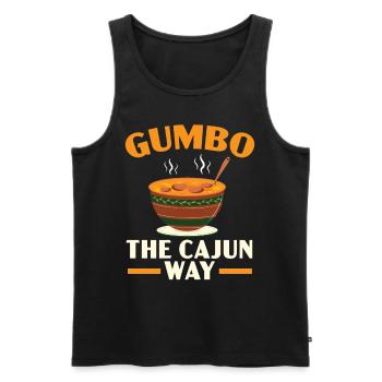 Gumbo Lovers Foodie Louisiane Manger Cuisine Cajun - Débardeur bio Premium Homme - noir - Devant - Michal (187cm)