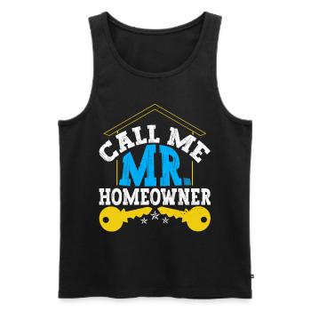 Mr. Homeowner - Männer Premium Bio Tank Top - Schwarz - Vorne - Michal (187cm)