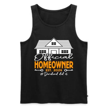 Official Homeowner EST.2024 Dividend - Men's Premium Organic Tank Top - black - Front - AI Model Male 178 light (178cm)