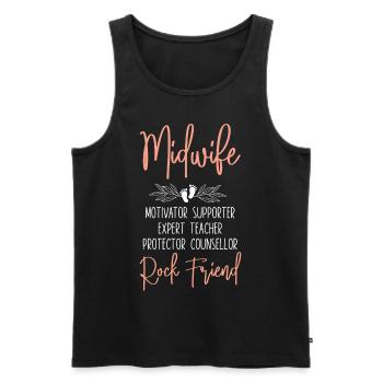 Nurse Midwife Birth Worker Midwife - Men's Premium Organic Tank Top - black - Front - Michal (187cm)