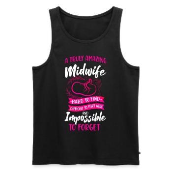 Nurse Midwife Birth Worker A Truly - Men's Premium Organic Tank Top - black - Front - Michal (187cm)
