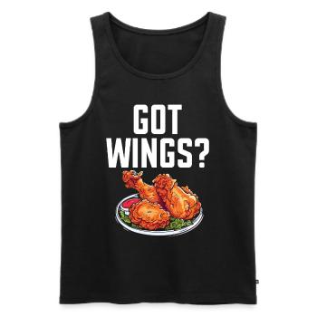 Buffalo Wings Foodie Cuisine Américaine Poulet - Débardeur bio Premium Homme - noir - Devant - Michal (187cm)