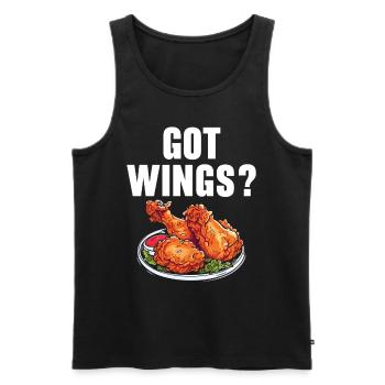 Buffalo Wings Foodie Cuisine Américaine Poulet - Débardeur bio Premium Homme - noir - Devant - Michal (187cm)