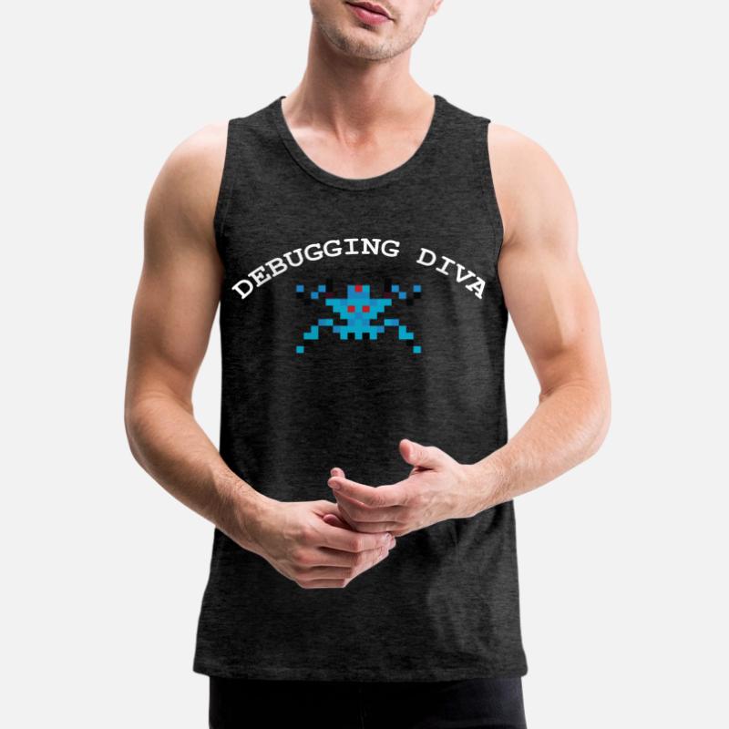 Debugging Diva Coding Debugger Hacker Männer Premium Bio Tank Top