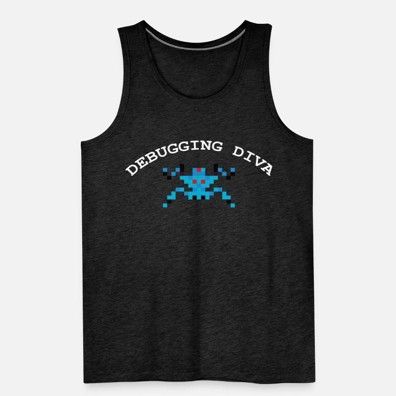 Debugging Diva Coding Debugger Hacker Männer Premium Bio Tank Top