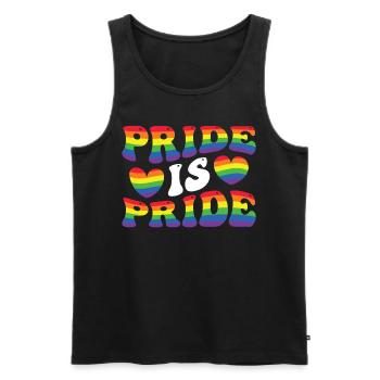 Pride is Pride Gay Pride LGBT Love - Männer Premium Bio Tank Top - Schwarz - Vorne - Michal (187cm)