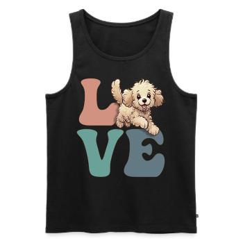 Golden Doodle Goldendoodle Hundeliebhaber - Männer Premium Bio Tank Top - Schwarz - Vorne - AI Model Male 178 light (178cm)