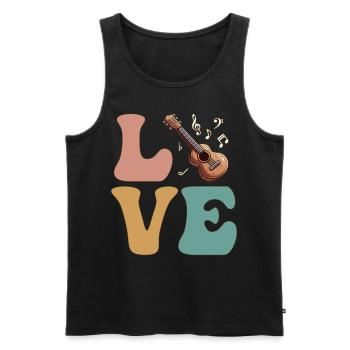 Guitarist Guitarist - Men's Premium Organic Tank Top - black - Front - Michal (187cm)