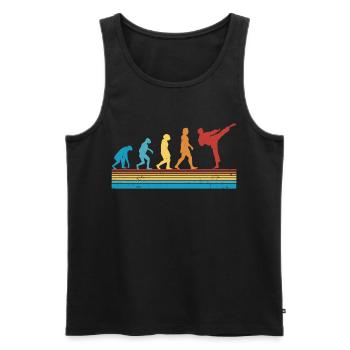 Karate Evolution Selbstverteidigung Kampfsport - Männer Premium Bio Tank Top - Schwarz - Vorne - AI Model Male 178 light (178cm)