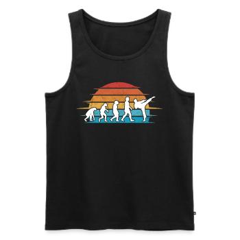 Karate Evolution Selbstverteidigung Kampfsport - Männer Premium Bio Tank Top - Schwarz - Vorne - AI Model Male 178 light (178cm)