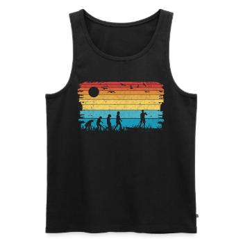 Stand Up Paddle Evolution SUP Board Paddling - Männer Premium Bio Tank Top - Schwarz - Vorne - AI Model Male 178 light (178cm)