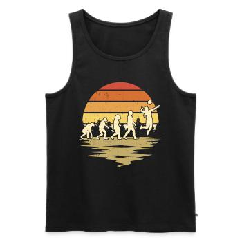 Volleyball Evolution Volleyball Player - Men's Premium Organic Tank Top - black - Front - AI Model Male 178 light (178cm)