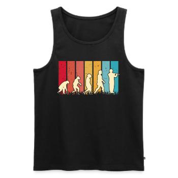 Flute Evolution Flute Flautist - Men's Premium Organic Tank Top - black - Front - AI Model Male 178 light (178cm)