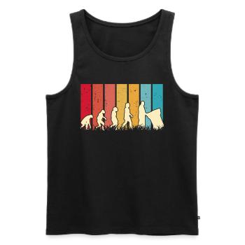 Garbage Man Evolution Garbage Truck - Men's Premium Organic Tank Top - black - Front - AI Model Male 178 light (178cm)