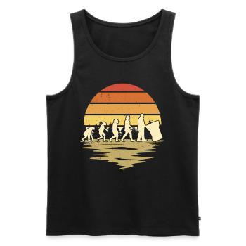 Garbage Man Evolution Garbage Truck - Men's Premium Organic Tank Top - black - Front - AI Model Male 178 light (178cm)