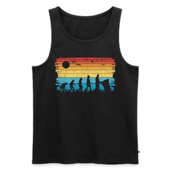 Garbage Man Evolution Garbage Truck - Men's Premium Organic Tank Top - black - Front - AI Model Male 178 light (178cm)