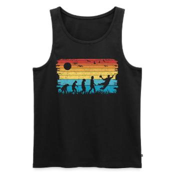 Handballer Evolution Handballteam - Männer Premium Bio Tank Top - Schwarz - Vorne - AI Model Male 178 light (178cm)