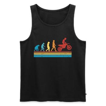 Motocross Evolution Dirt Bike Motorsport - Männer Premium Bio Tank Top - Schwarz - Vorne - AI Model Male 178 light (178cm)