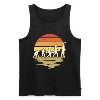 Painters and varnishers Evolution Master painters - Men's Premium Organic Tank Top - black - Front - AI Model Male 178 light (178cm)