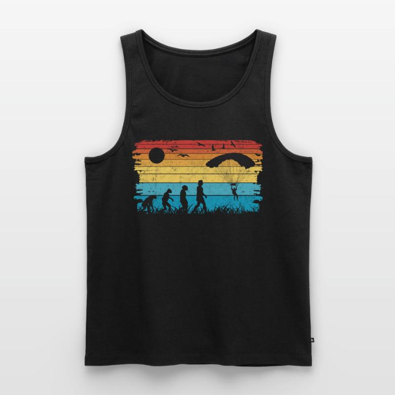 Fallschirmspringer EvolutionFallmschirm Skydive Männer Premium Bio Tank Top
