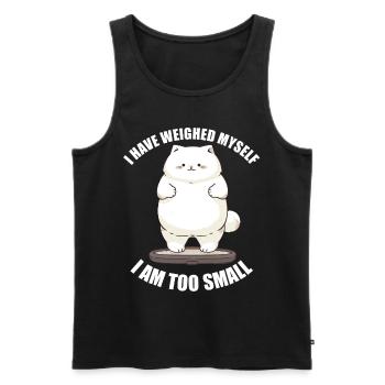 I've weighed myself I'm too small cat - Men's Premium Organic Tank Top - black - Front - AI Model Male 178 light (178cm)