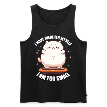 I've weighed myself I'm too small cat - Men's Premium Organic Tank Top - black - Front - AI Model Male 178 light (178cm)