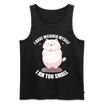 I've weighed myself I'm too small cat - Men's Premium Organic Tank Top - black - Front - AI Model Male 178 light (178cm)