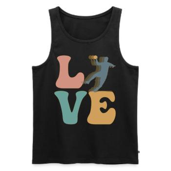 Handball-Trainer - Männer Premium Bio Tank Top - Schwarz - Vorne - AI Model Male 178 light (178cm)