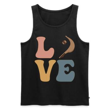 Jai Alai Player - Men's Premium Organic Tank Top - black - Front - AI Model Male 178 light (178cm)