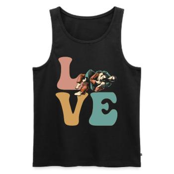 Jiu Jitsu BJJ Kampfsportarten - Männer Premium Bio Tank Top - Schwarz - Vorne - Michal (187cm)