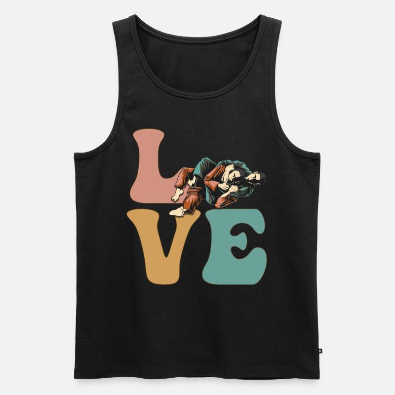 Jiu Jitsu BJJ Kampfsportarten - Männer Premium Bio Tank Top - Schwarz
