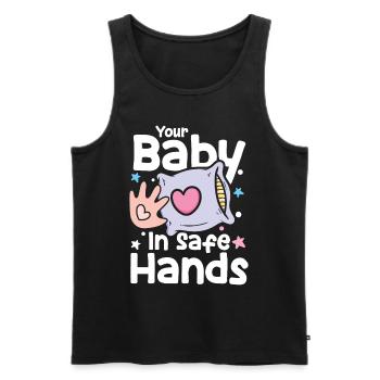 Your Baby In Sage Hands - Männer Premium Bio Tank Top - Schwarz - Vorne - Michal (187cm)