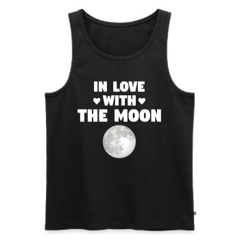 In Love with the Moon Astronomy Moon Lover Space - Männer Premium Bio Tank Top - Schwarz - Vorne - Michal (187cm)