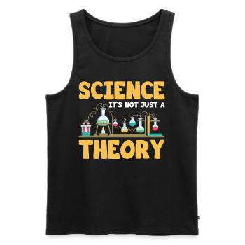 Science It's Not Just a Theory Geeky Scientist - Männer Premium Bio Tank Top - Schwarz - Vorne - AI Model Male 178 light (178cm)