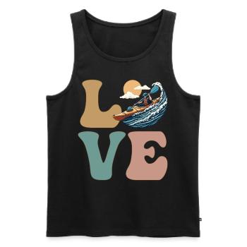 Kajak Kajakfahrer - Männer Premium Bio Tank Top - Schwarz - Vorne - Michal (187cm)
