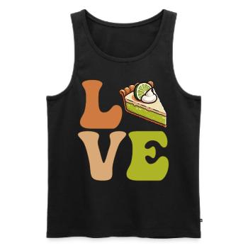 Key Lime Pie Florida Dessert - Men's Premium Organic Tank Top - black - Front - Michal (187cm)