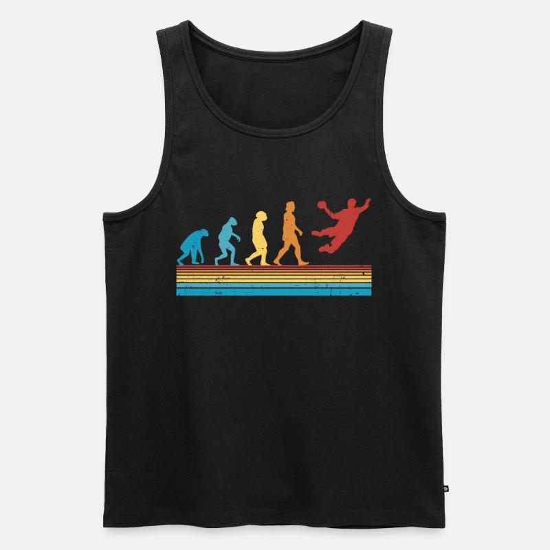 Handballer Evolution Handballteam - Männer Premium Bio Tank Top - Schwarz