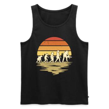 Tree Cutter Evolution Axe Forester Forester - Men's Premium Organic Tank Top - black - Front - AI Model Male 178 light (178cm)