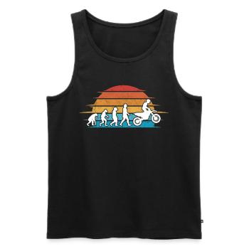 Motocross Evolution Dirt Bike Motorsport - Männer Premium Bio Tank Top - Schwarz - Vorne - AI Model Male 178 light (178cm)