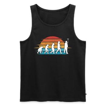 Painter and varnisher Evolution Master painter - Men's Premium Organic Tank Top - black - Front - AI Model Male 178 light (178cm)