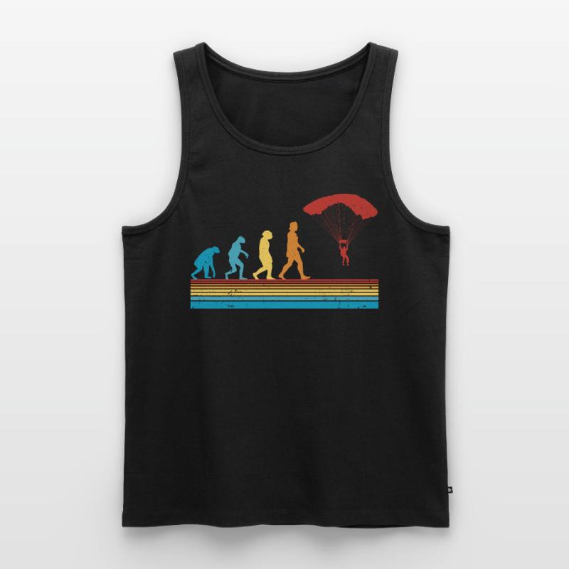Fallschirmspringer EvolutionFallmschirm Skydive Männer Premium Bio Tank Top
