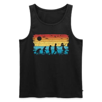 Einrad Evolution Einradfahrer - Männer Premium Bio Tank Top - Schwarz - Vorne - AI Model Male 178 light (178cm)