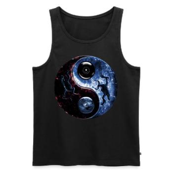 Yin Yang - Männer Premium Bio Tank Top - Schwarz - Vorne - Michal (187cm)