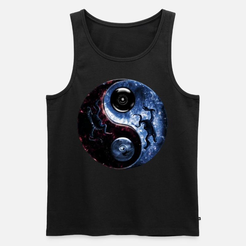 Yin Yang - Männer Premium Bio Tank Top - Schwarz