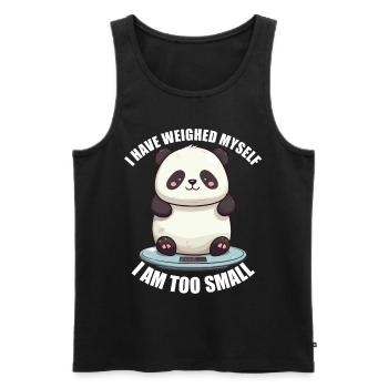 I've weighed myself too little panda - Men's Premium Organic Tank Top - black - Front - AI Model Male 178 light (178cm)