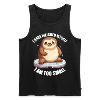 I've weighed, I'm too small, a sloth - Men's Premium Organic Tank Top - black - Front - AI Model Male 178 light (178cm)