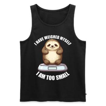 I've weighed, I'm too small, a sloth - Men's Premium Organic Tank Top - black - Front - AI Model Male 178 light (178cm)