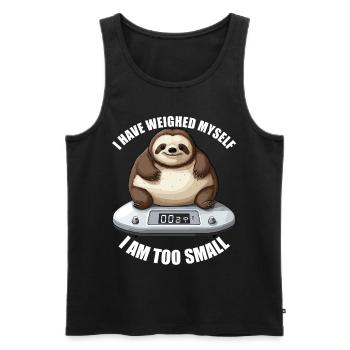 I've weighed, I'm too small, a sloth - Men's Premium Organic Tank Top - black - Front - AI Model Male 178 light (178cm)