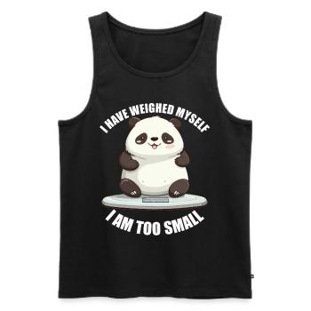 I've weighed myself too little panda - Men's Premium Organic Tank Top - black - Front - AI Model Male 178 light (178cm)